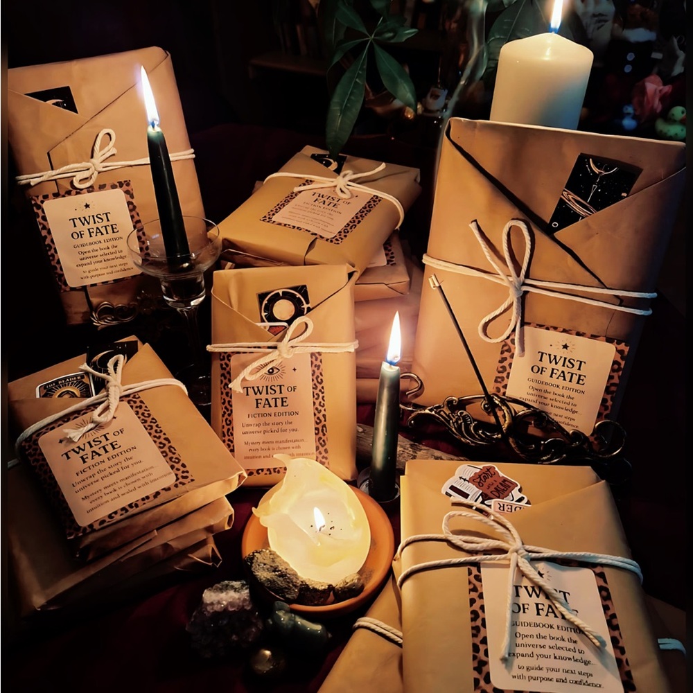 Twist of Fate Mystery books sealed with intention